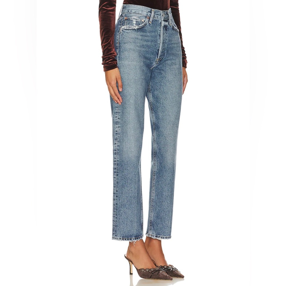 Agolde 90s Mid Rise Loose Fit Jeans in Hooked Sz 25